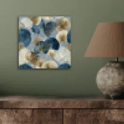 Bladeren - Abstract - Goud - Blauw aluminium wit klein -sfeer2
