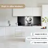 Vrouw - Spaghetti - Zwart - Wit keuken achterwand 2 middel -sfeer4_NL