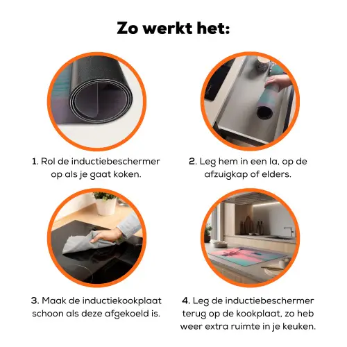 Zee - Boot - Zonsondergang Inductie beschermer vinyl 3mm klein -zzzzzzz-td-werking