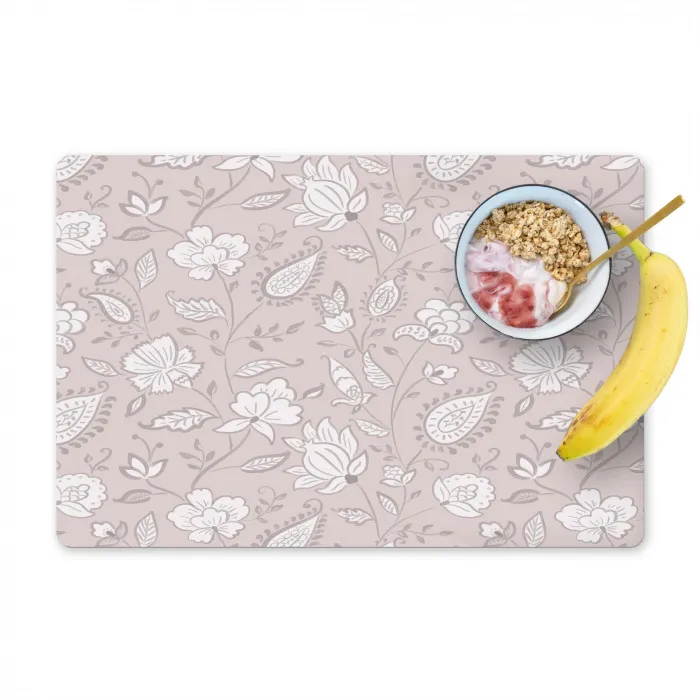 Bloemen - Getekend - Lavendel Placemat vinyl groot 368 -zzzproduct_Kitchenyeah-website