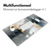 Kunst - Grijs - Goud - Abstract Muismat XXL klein -sfeer4