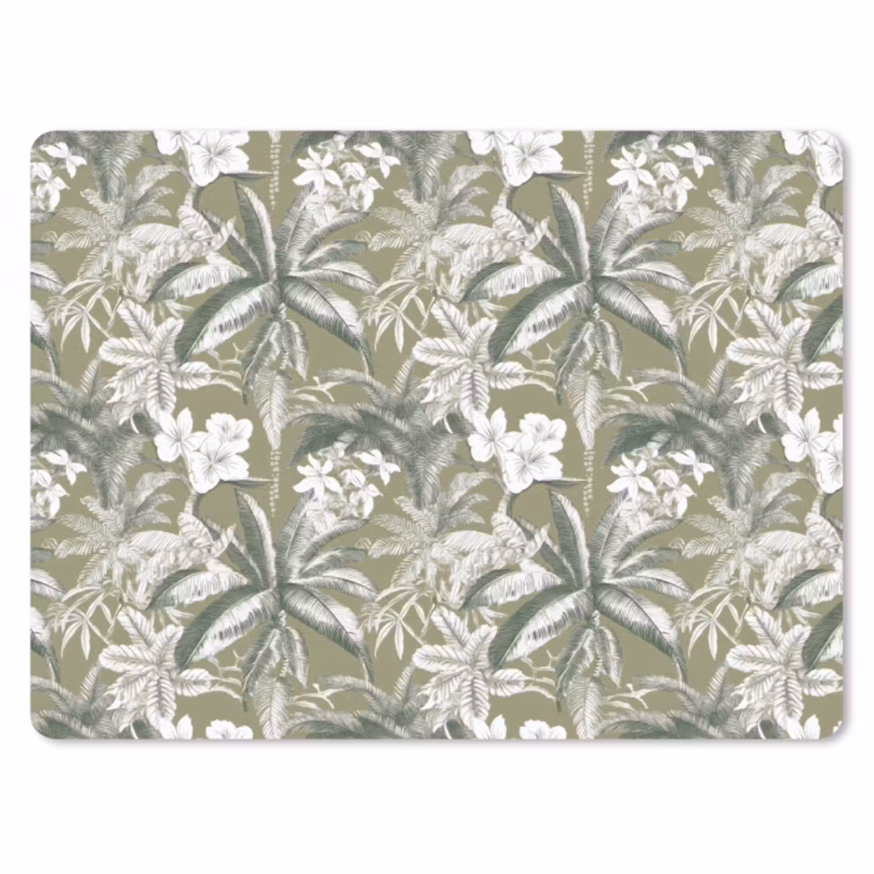 Botanisch - Bloemen - Groen muismat rubber klein 262 -3d