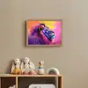 Leeuw - Verf- Kleuren - Dier Light Box met batterij (Wandlamp kind) middel -sfeer2_kind