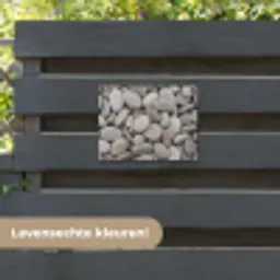 Kiezels - Stenen - Grijs tuinposter los doek klein -sfeer3
