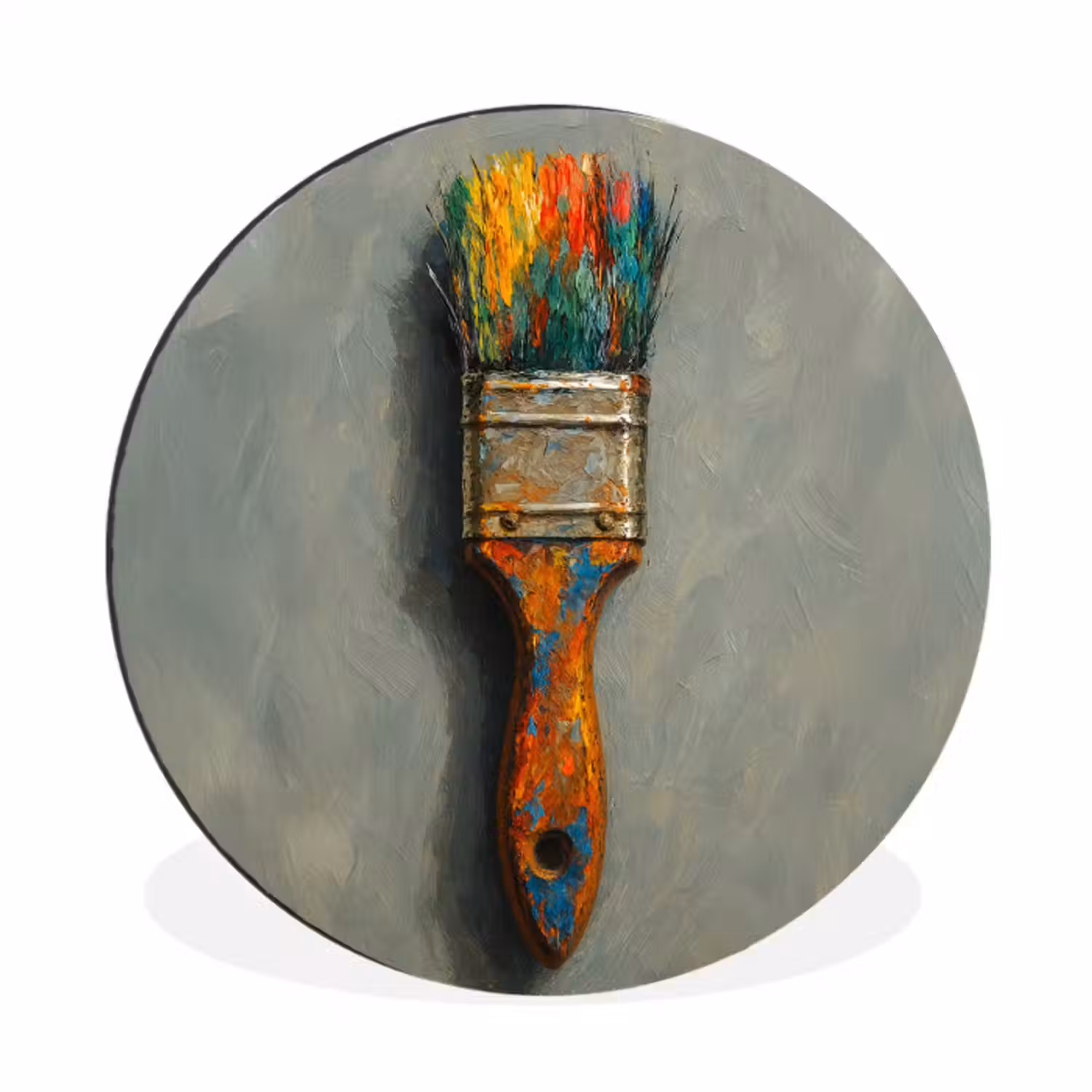 Wandcirkel - aluminium - Verf - Kwast - Schilderij