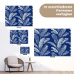 Blad - Palm - Blauw tuinposter los doek klein 239 -Xsfeer9_DE