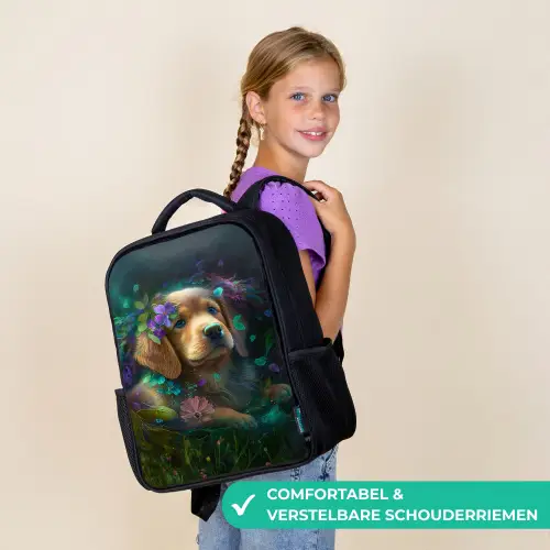 Polly Pup Rugzak - Zwart middel -sfeer6_NL