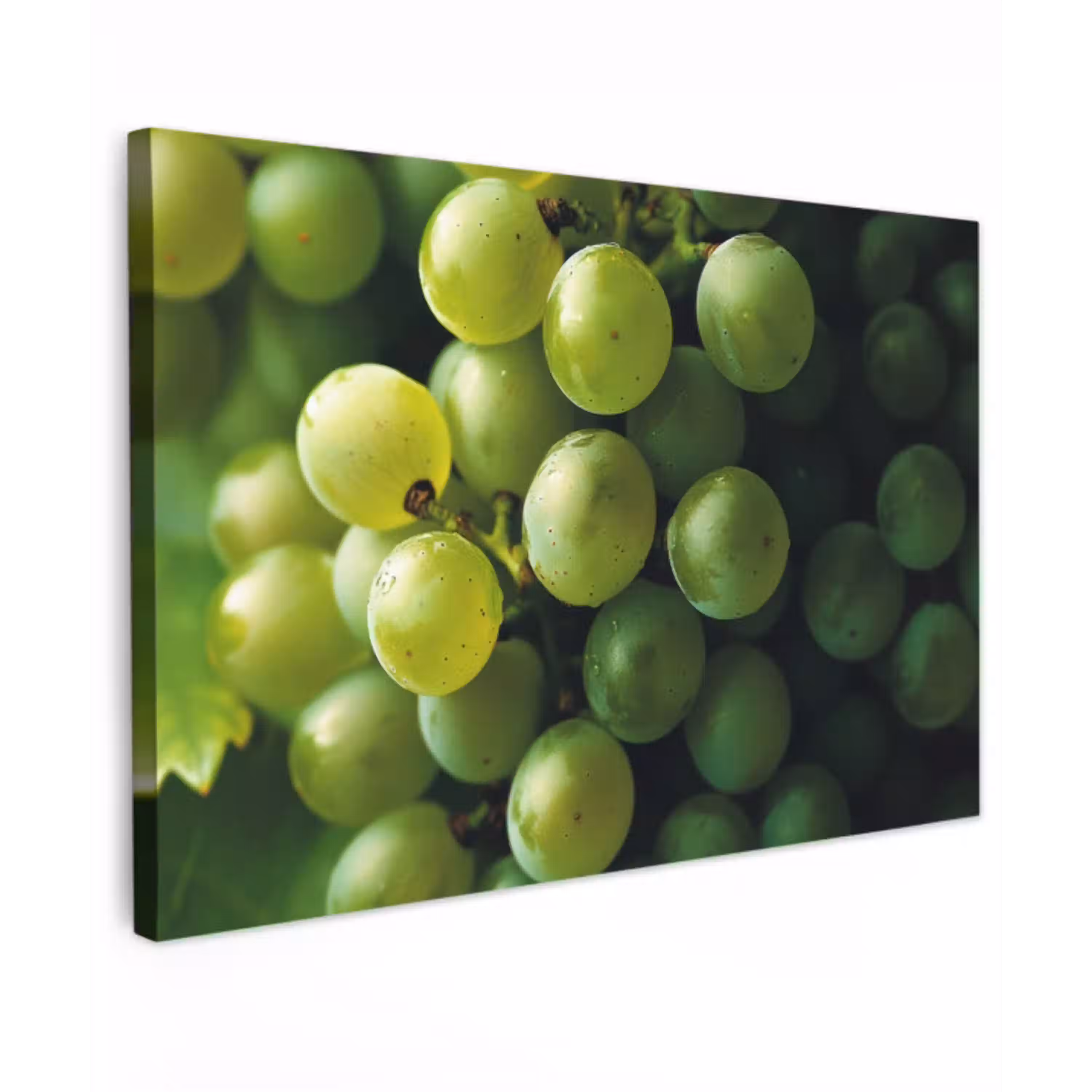 Druiven - Tros - Groen Tuinposter op houten frame 2 cm dik klein -3d