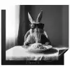 Konijn - Bunny - Zonnebril - Tafelkleed - Pasta - Schattig Inductie beschermer vinyl 3mm middel -3d