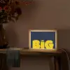 Think big - Blauw - Geel Light Box met kabel (Tafellamp) klein -sfeer4