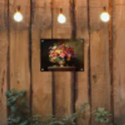 Kleuren - Boeket - Vaas - Hout tuinposter los doek klein -sfeer1