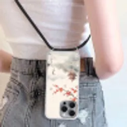 Kraanvogel - Azië - Klassiek Hoesje iPhone 16 Pro Max met koord klein -sfeer5