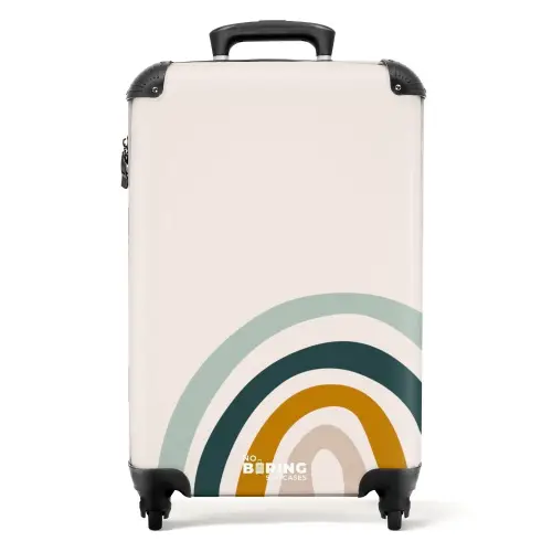 Ruwe regenboog aqua Koffer - NBS - Handbagage middel -productfoto_recht