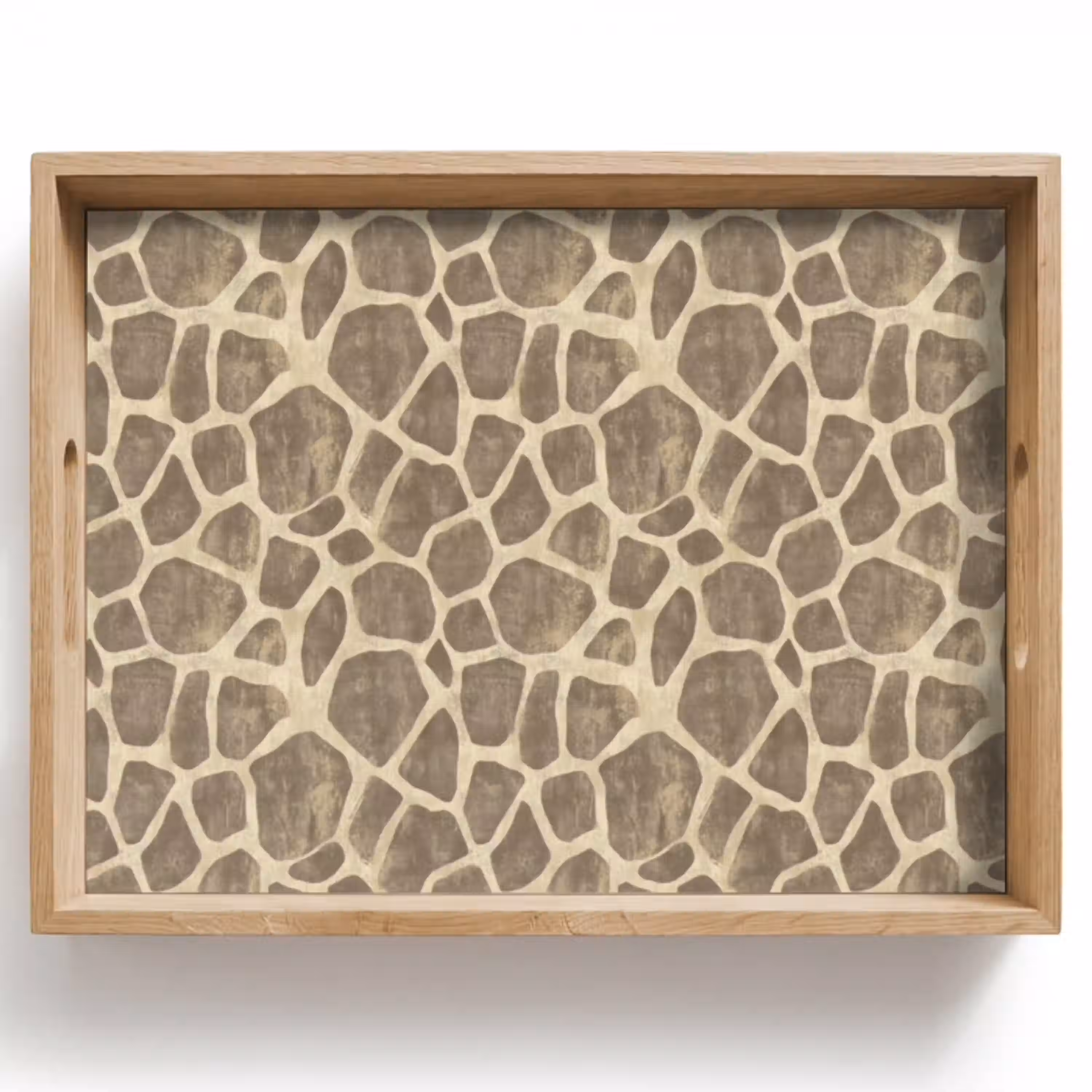 Giraf - Patroon - Beige - Bruin Dienblad Rechthoek middel 911 -z3d_shopping