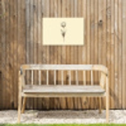 Illustratie - Tulp - Zwart Tuinposter op houten frame 2 cm dik klein -sfeer4