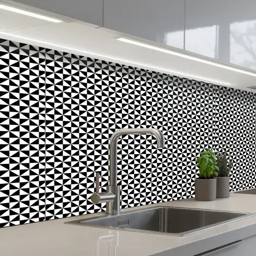 Design - Geometrie - Patroon keuken achterwand 2 middel 871 -3d_schuin