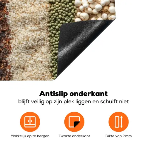 Banen - Verticaal - Kruiden - Variatie Inductie beschermer vinyl 3mm klein -zzzzzzz-td-onderkant