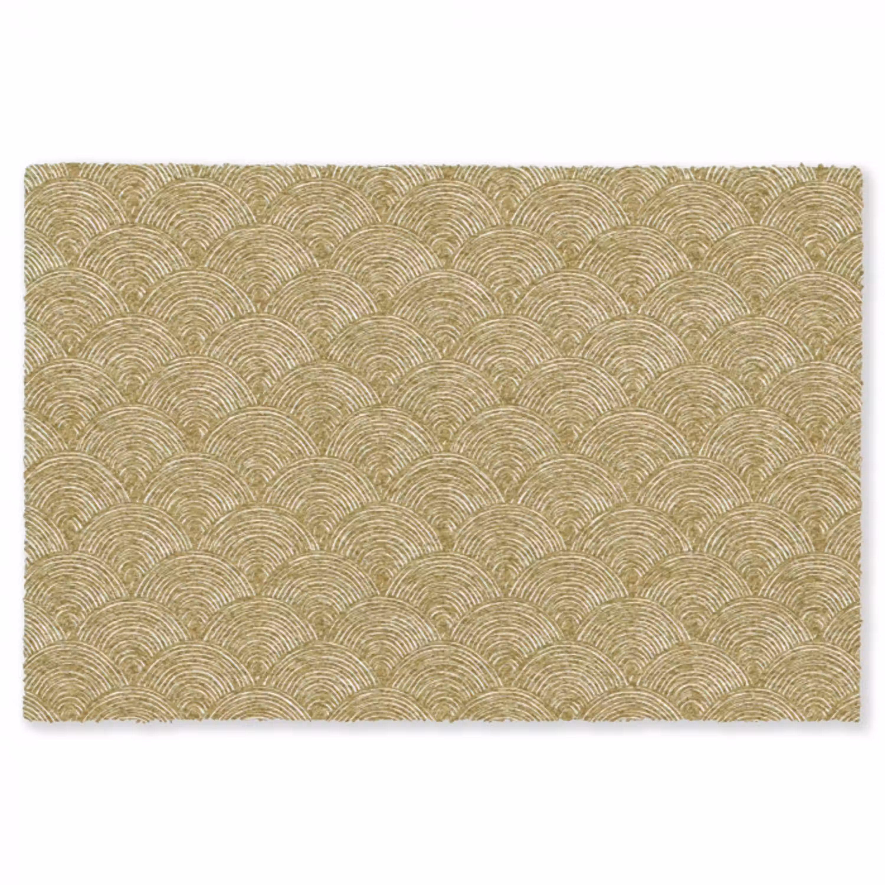 Waaier - Geometrisch - Groen Vloerkleed Rechthoek klein 1091 -3d