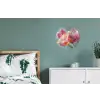 Tulpen - Roze - Stelen Wandcirkel aluminium klein -slaapkamer