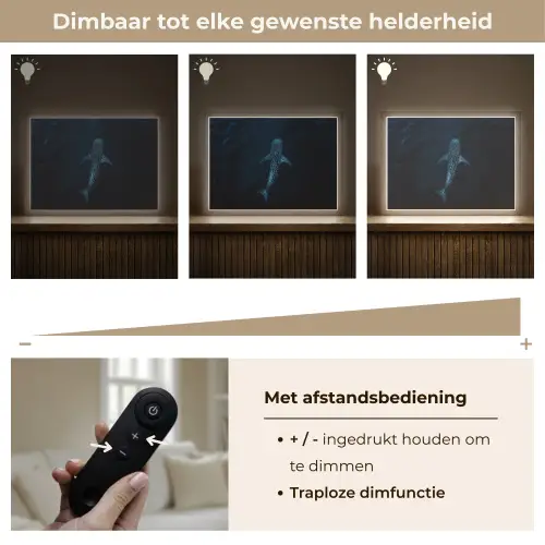 Oceaan - Walvishaai - Donkerblauw - Vlekken Light Box met batterij (Wandlamp) middel -USP_dimbaarNL
