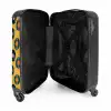 Retro disco platen patroon kleurrijk NBS - Handbagage koffer - Volwassenen Unisex middel -binnenkant