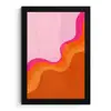 Retro - Waves - Kleurrijk fotolijst zwart zonder passe partout klein -3d