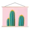 Cactussen - Modern - Pastel textielposter latten blank klein -3d