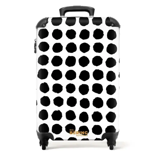 Ruwe stippen in rastervorm NBS - Handbagage koffer - Volwassenen Unisex middel -productfoto_recht