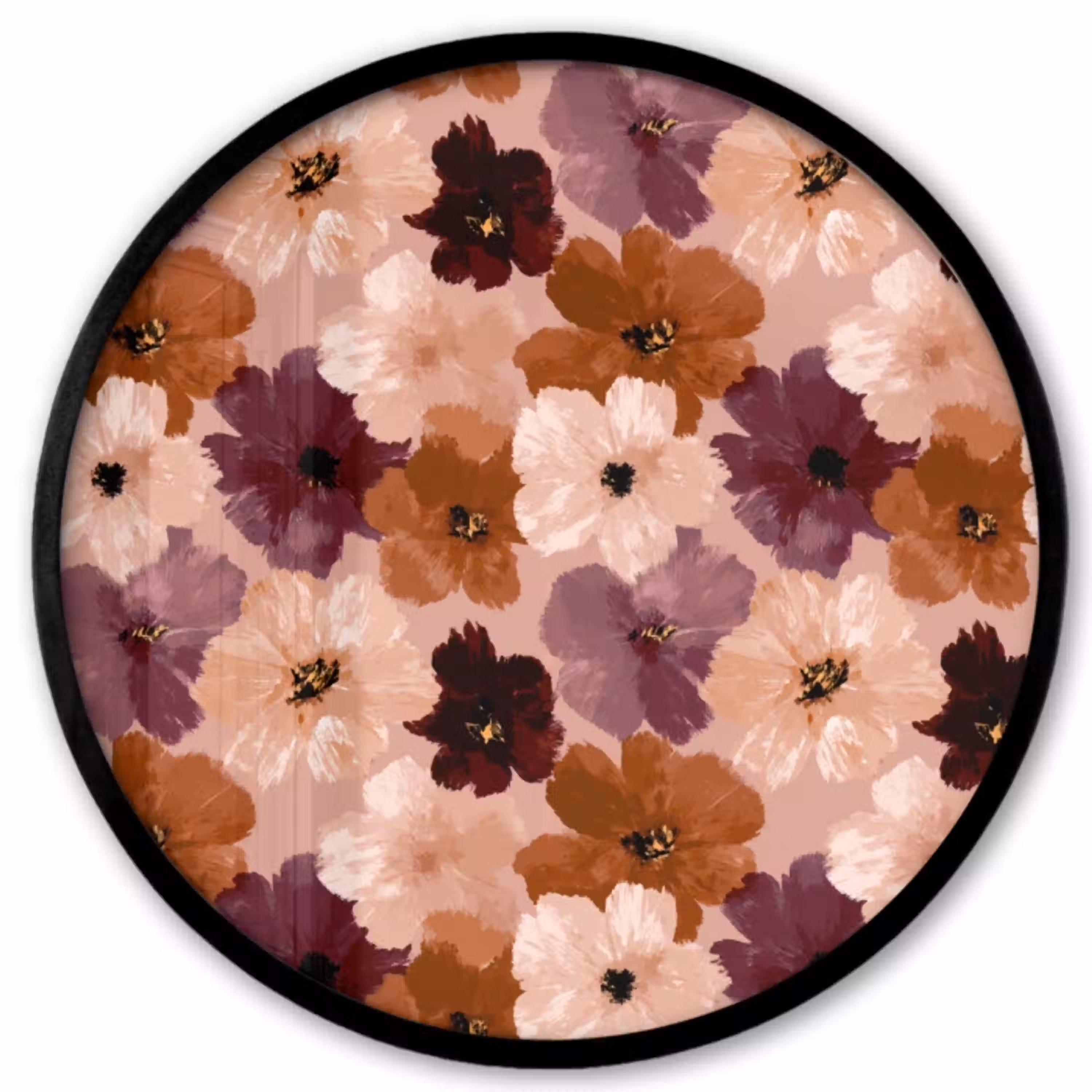 Bloemen - Abstract - Aardetinten Fotolijst rond zonder passe partout klein 856 -3d