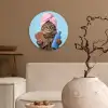 Kat - Handdoek - Washand - Zeep Wandcirkel kunststof plaat 5mm dik klein -sfeer1