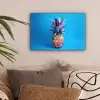 Ananas - Blauw - Tropisch - Vrolijk canvas 2cm klein -sfeer1