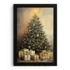 Kerstboom - Cadeaus - Goud fotolijst zwart zonder passe partout klein -3d