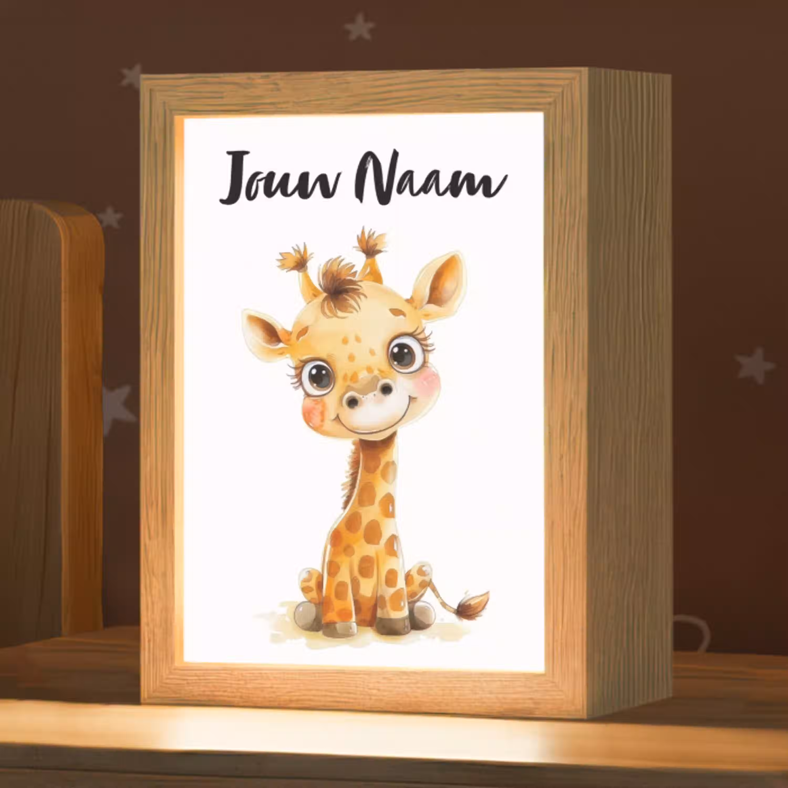 Giraf - Baby dier - Wilde dieren Light Box met kabel (Kinderlampje) klein -zzz_3d_website