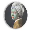 Iconisch - Modern - Kleurrijk Akoestische PET Vilt - Rond klein -3d