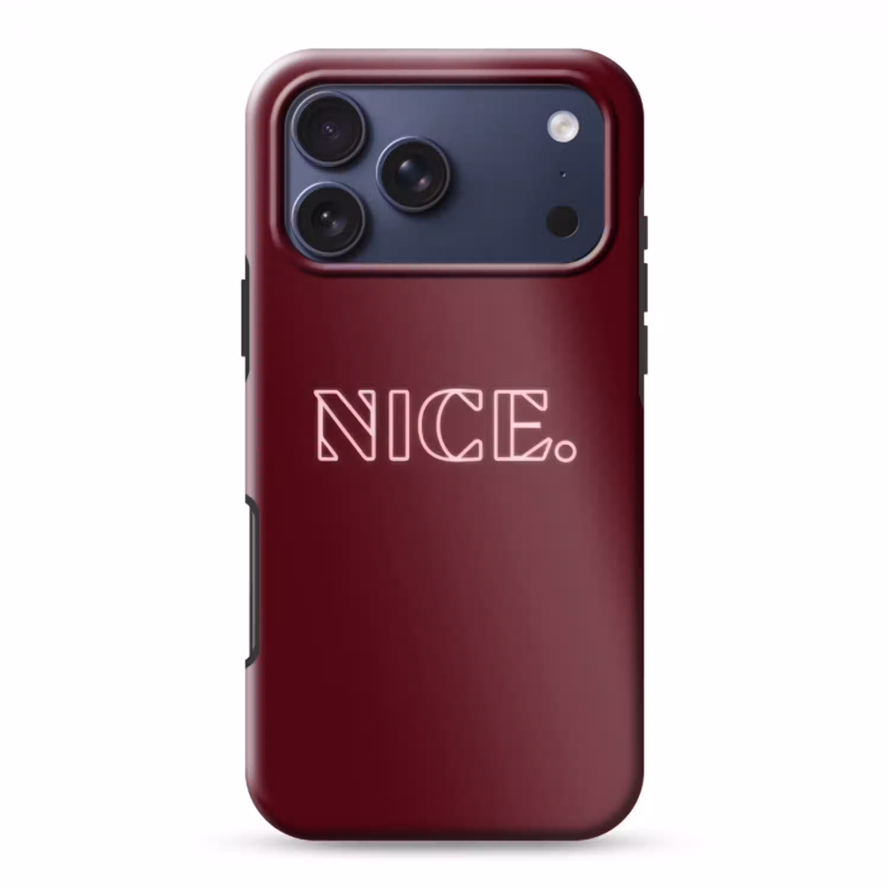 Bordeaux - Nice - minimalistisch Toughcase MagSafe Apple iPhone 17 Pro Max klein -3d