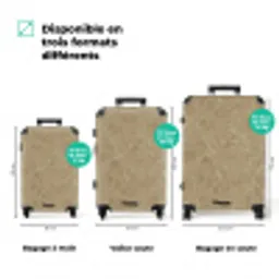 Beige - Marmer - Witte aders NBS - Handbagage koffer - Volwassenen Unisex middel zzzzzzVergelijking_3FR