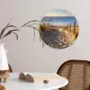 Strand - Zee - Nederland - Duinen - Zon Wandcirkel kunststof plaat 5mm dik klein -sfeer4