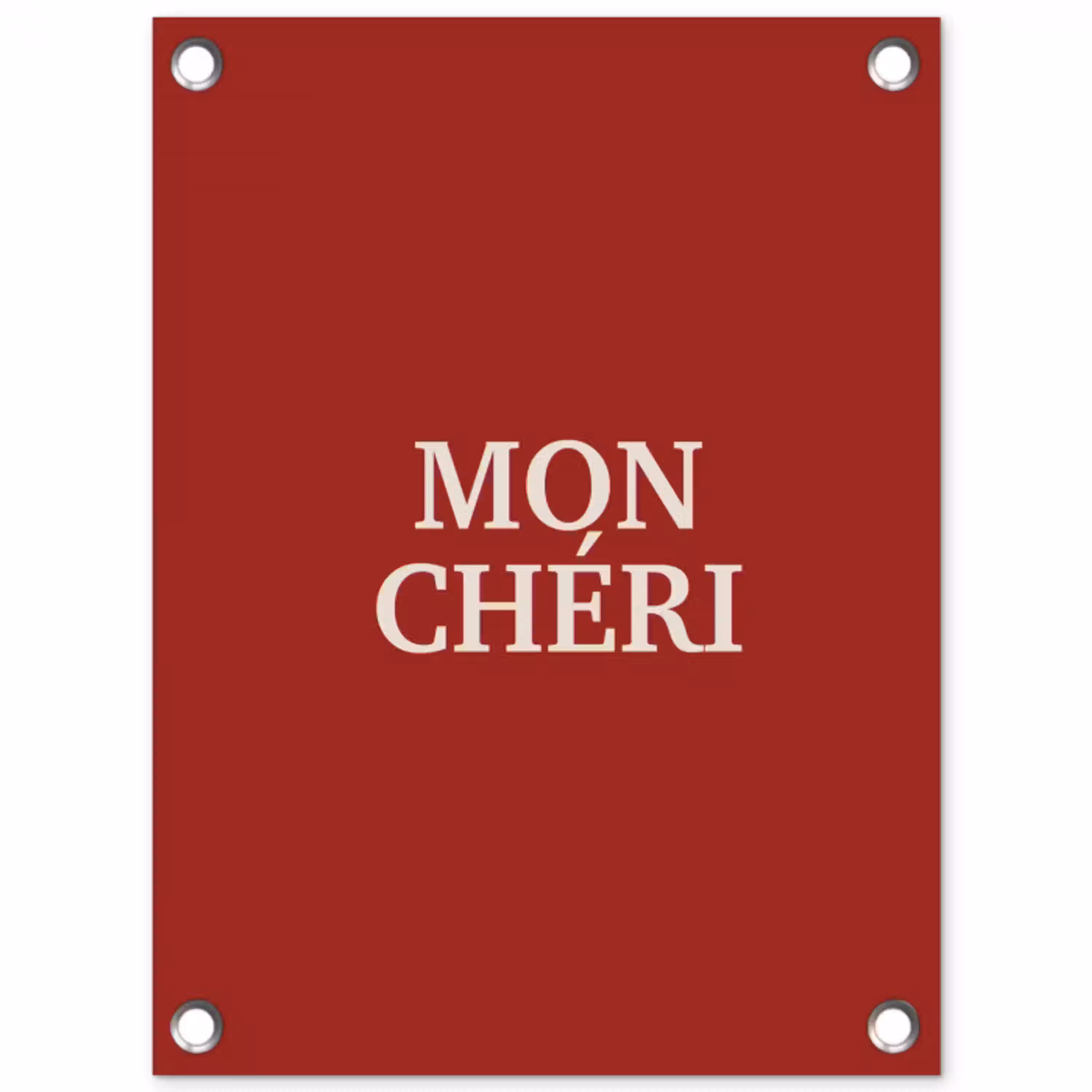 Rood - Frans - Quotes tuinposter los doek klein -3d