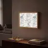 Marmer - Zwart - Dramatisch - Wit Light Box met batterij (Wandlamp) middel 907 -sfeer1