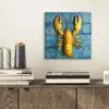 Kreeft - Geel - Blauw - Tegels aluminium wit klein -sfeer1