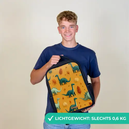 Lange nekken in herfstlandschap Rugzak - Zwart middel -sfeer7_NL