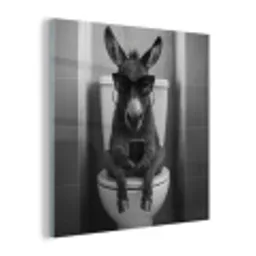 Ezel - Telefoon - Toilet - Zwart - Wit plexiglas 5mm klein -z3d