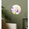 Lavendel - Vlinder - Bloemen Wandcirkel kunststof plaat 5mm dik klein -sfeer3