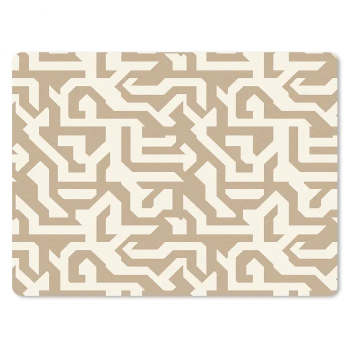 Modern - Abstract - Beige muismat rubber klein 262 -3d