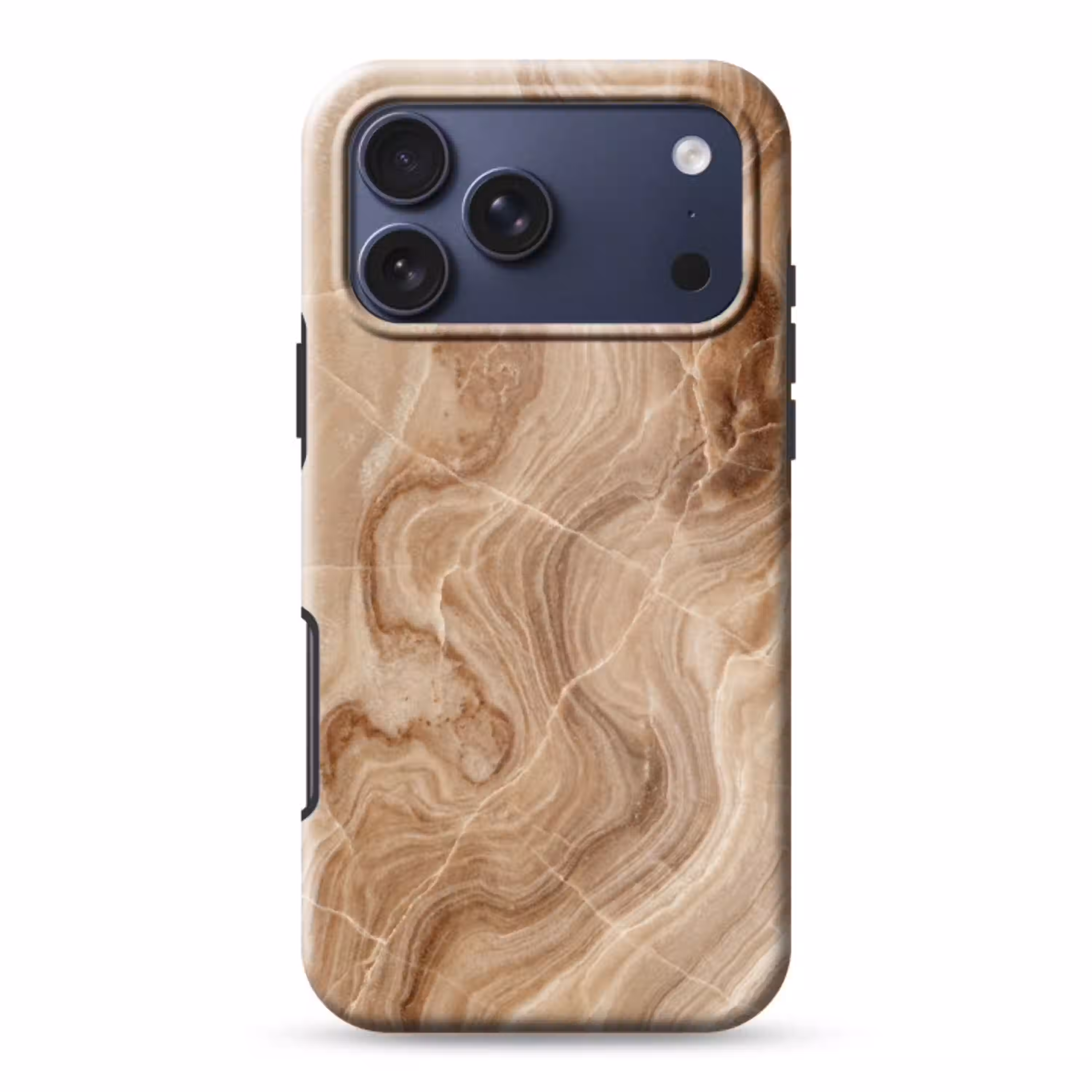 Textuur - Golvend - Abstract - Warm - Bruin Toughcase MagSafe Apple iPhone 17 Pro Max klein -3d
