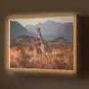 Giraffen - Hoog gras - Acaciabomen Light Box met batterij (Wandlamp) middel -z3d_website