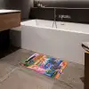 Geel - Blauw - Oranje - Huis Badmat klein -sfeer3