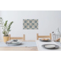 Barok - Tegel - Kleurrijk Muursticker klein 286 -eettafel