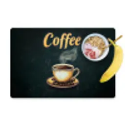 Koffie - Schotel - Koffiebonen - Retro Placemat vinyl groot -zzzproduct_Kitchenyeah-website