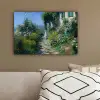 Kat - Vrouw - Bloemen - Huis canvas 2cm klein -sfeer3